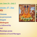 Sun 29th June – Lalitha Sahasranamam (4th Day), Aani Sukla Shasty